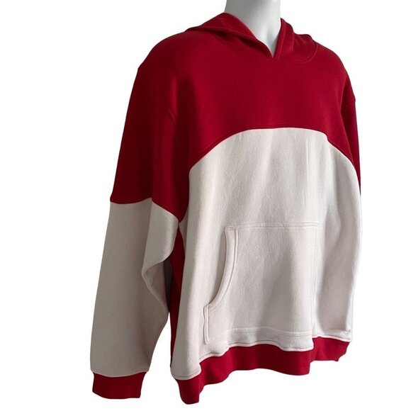 Red Oak Sportswear Mens Pullover Hoodie Sweatshirt with Pocket Red White XL - Picture 5 of 15